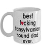 Funny Dog Mug B3st F-cking Transylvanian Hound Dad Ever Coffee Cup White