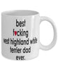 Funny Dog Mug B3st F-cking West Highland White Terrier Dad Ever Coffee Cup White