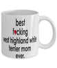 Funny Dog Mug B3st F-cking West Highland White Terrier Mom Ever Coffee Cup White