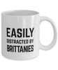 Funny Dog Mug Easily Distracted By Brittanies Coffee Mug 11oz White