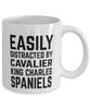 Funny Dog Mug Easily Distracted By Cavalier King Charles Spaniels Coffee Mug 11oz White