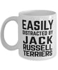 Funny Dog Mug Easily Distracted By Jack Russell Terriers Coffee Mug 11oz White