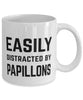Funny Dog Mug Easily Distracted By Papillons Coffee Mug 11oz White