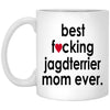 Funny Dog Mug Gift Best F-cking Jagdterrier Mom Ever Coffee Cup 11oz White XP8434