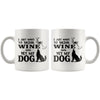 Funny Dog Mug I Just Want To Drink Wine And Pet My Dog 11oz White Coffee Mugs