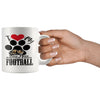 Funny Dog Mug Love My Dog More Than America Loves Football 11oz White Coffee Mugs