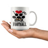 Funny Dog Mug Love My Dog More Than America Loves Football 11oz White Coffee Mugs