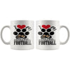 Funny Dog Mug Love My Dog More Than America Loves Football 11oz White Coffee Mugs