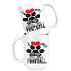 Funny Dog Mug Love My Dog More Than America Loves Football 15oz White Coffee Mugs