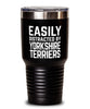 Funny Dog Tumbler Easily Distracted By Yorkshire Terriers Tumbler 30oz Stainless Steel