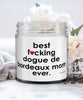 Funny Dogue De Bordeaux Dog Candle B3st F-cking Dogue De Bordeaux Mom Ever 9oz Vanilla Scented Candles Soy Wax