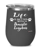 Funny Domestic Longhair Cat Wine Glass Life Is Better With A Domestic Longhair 12oz Stainless Steel Black