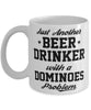 Funny Dominoes Mug Just Another Beer Drinker With A Dominoes Problem Coffee Cup 11oz White