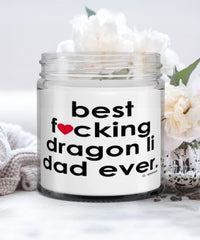 Funny Dragon Li Cat Candle B3st F-cking Dragon Li Dad Ever 9oz Vanilla Scented Candles Soy Wax
