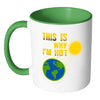 Funny Earth Mug This Is Why Im Hot White 11oz Accent Coffee Mugs