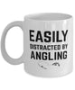 Funny Easily Distracted By Angling Coffee Mug 11oz White