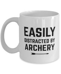 Funny Easily Distracted By Archery Coffee Mug 11oz White