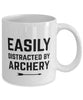 Funny Easily Distracted By Archery Coffee Mug 11oz White