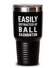 Funny Easily Distracted By Ball Badminton Tumbler 30oz Stainless Steel