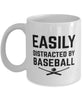 Funny Easily Distracted By Baseball Coffee Mug 11oz White