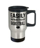 Funny Easily Distracted By Basketball Travel Mug 14oz Stainless Steel
