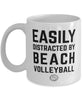 Funny Easily Distracted By Beach Volleyball Coffee Mug 11oz White