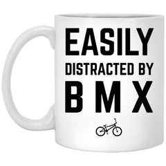 Funny Easily Distracted By BMX Coffee Mug 11oz White XP8434