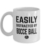 Funny Easily Distracted By Bocce Ball Coffee Mug 11oz White