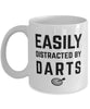 Funny Easily Distracted By Darts Coffee Mug 11oz White