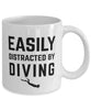 Funny Easily Distracted By Diving Coffee Mug 11oz White