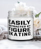 Funny Easily Distracted By Figure Skating 9oz Vanilla Scented Candles Soy Wax
