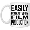 Funny Film Production Mug Easily Distracted By Film Production Coffee Cup 11oz White XP8434