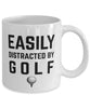 Funny Easily Distracted By Golf Coffee Mug 11oz White