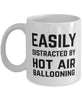 Funny Easily Distracted By Hot Air Ballooning Coffee Mug 11oz White