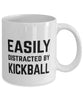 Funny Easily Distracted By Kickball Coffee Mug 11oz White