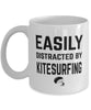 Funny Easily Distracted By Kitesurfing Coffee Mug 11oz White