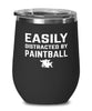 Funny Easily Distracted By Paintball Stemless Wine Glass 12oz Stainless Steel