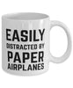Funny Easily Distracted By Paper Airplanes Coffee Mug 11oz White