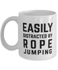 Funny Easily Distracted By Rope Jumping Coffee Mug 11oz White