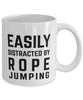 Funny Easily Distracted By Rope Jumping Coffee Mug 11oz White