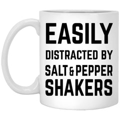 Funny Easily Distracted By Salt And Pepper Shakers Coffee Mug 11oz White XP8434