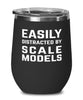 Funny Easily Distracted By Scale Models Stemless Wine Glass 12oz Stainless Steel