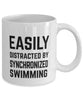 Funny Easily Distracted By Synchronized Swimming Coffee Mug 11oz White