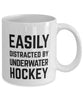 Funny Easily Distracted By Underwater Hockey Coffee Mug 11oz White