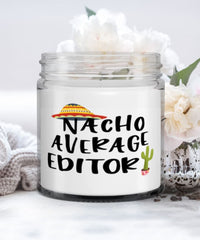 Funny Editor Candle Nacho Average Editor 9oz Vanilla Scented Candles Soy Wax