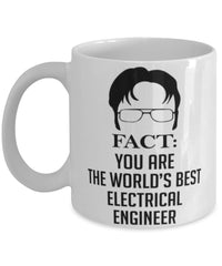 Funny Electrical Engineer Mug Fact You Are The Worlds B3st Electrical Engineer Coffee Cup White