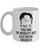 Funny Electrical Engineer Mug Fact You Are The Worlds B3st Electrical Engineer Coffee Cup White