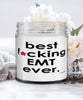 Funny EMT Candle B3st F-cking EMT Ever 9oz Vanilla Scented Candles Soy Wax