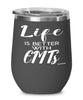 Funny EMT Wine Glass Life Is Better With EMTs 12oz Stainless Steel Black