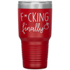 Funny Engagement Announcement Tumbler F*cking Finally Laser Etched 30oz Stainless Steel Tumbler